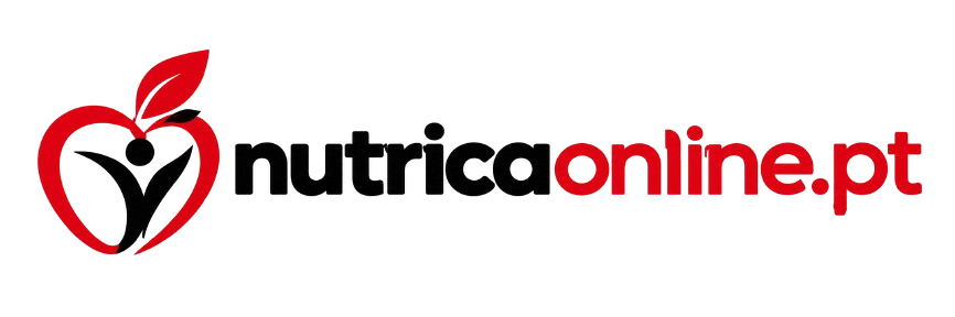 Logo for nutricao online.pt: a red heart outline with a leaf and a stylized figure, followed by the red 'online.pt' text.